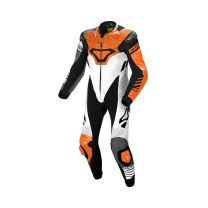 ODINIS KOMBINEZONAS MACNA TRACKTIX 1PC (WHITE/BLACK/ORANGE)