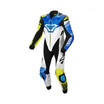 Odinis kombinezonas Macna Tracktix 1pc (White/Neon yellow/Blue) 